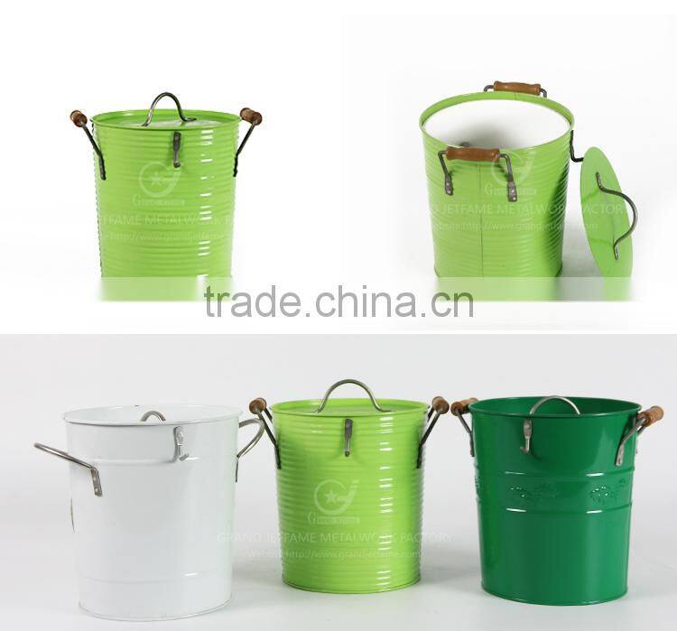 garden iron powder coating beer cooler bucket metal drink bucket