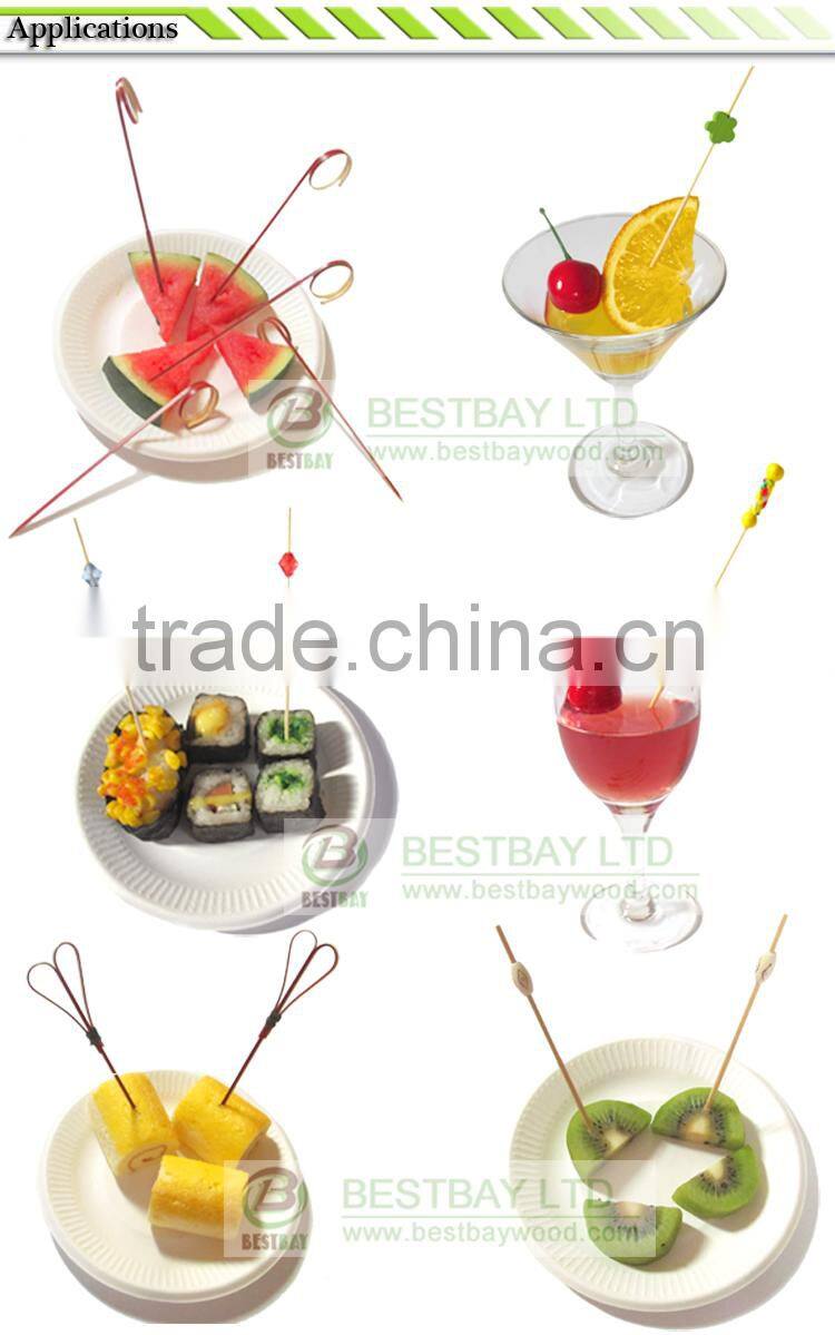 Factory Disposable Bamboo Skewer With Bead