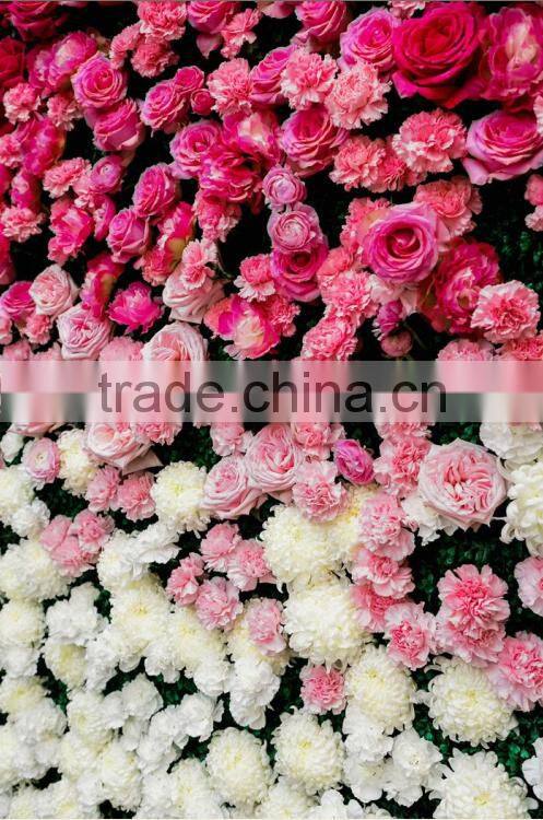 Silk Wedding Artificial Flowers Wall Backdrop WithRose&Hydrangea for Wedding Decoration