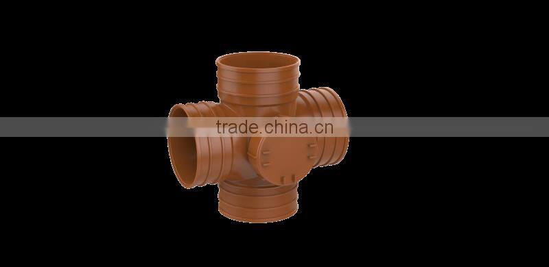 Factory price Manufacturer good quality PVC Fitting UPVC Rubber Joint fitting for drainage GB tee with back inspection port