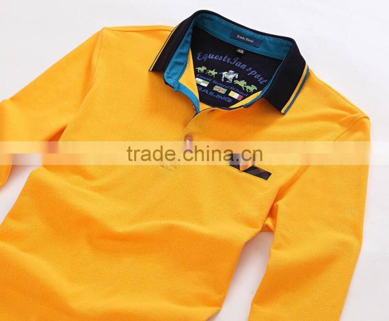 Men long sleeves polo t shirt