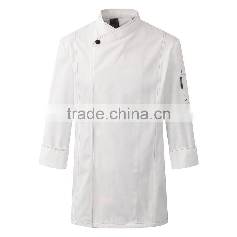 Custom embroidered executive white chef jacket cooking restaurant coat chef