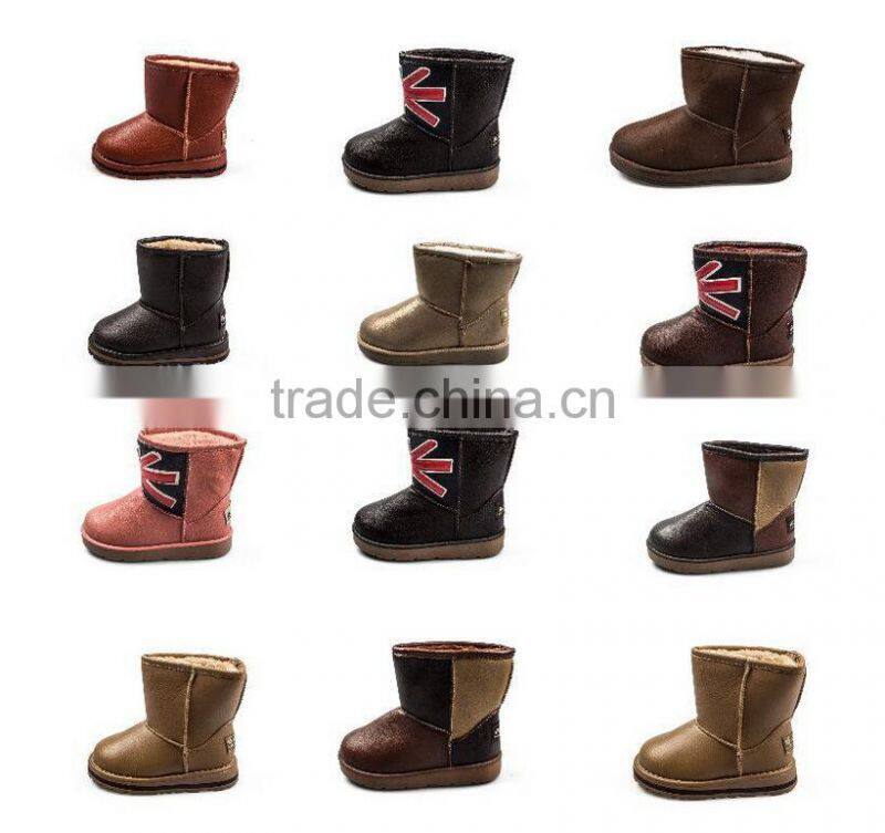 GZY Factory in china cheap mixed thicken kids snow boots