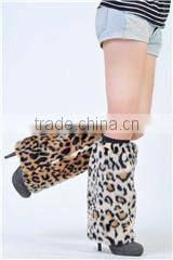 Black and white heated leather lace wholesale baby leg warmers