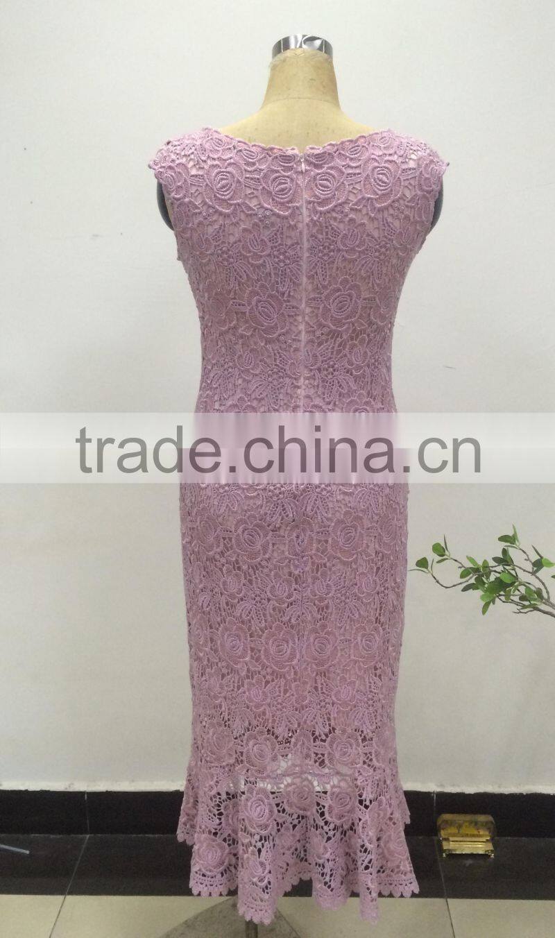latest fashion ladies crochet popular slim evening party dress