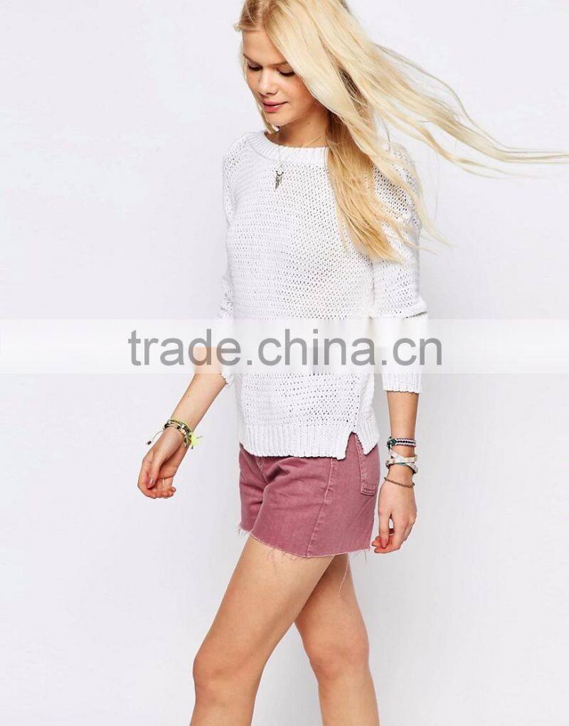 MGOO Chunky Sweater With V Back Design Spring-Summer Fashion Cashmere Sweaters Loose Cozy Oversized Sweater Open