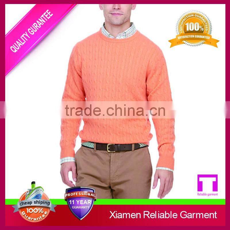 New style round neck long sleeve staple of winter cable sweater