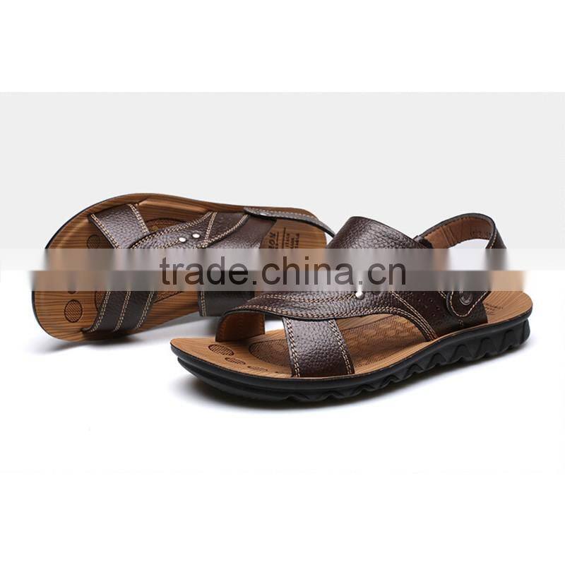 Male Sandals Men Genuine Leather Shoes Open Toe Sandals Slippers fashion Casual Shoes