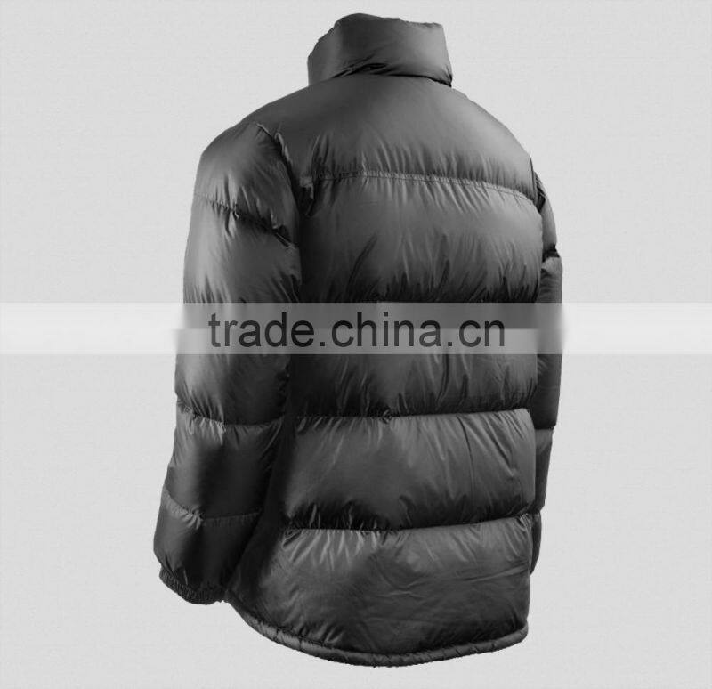 Waterproof winter duck down mens black jackets