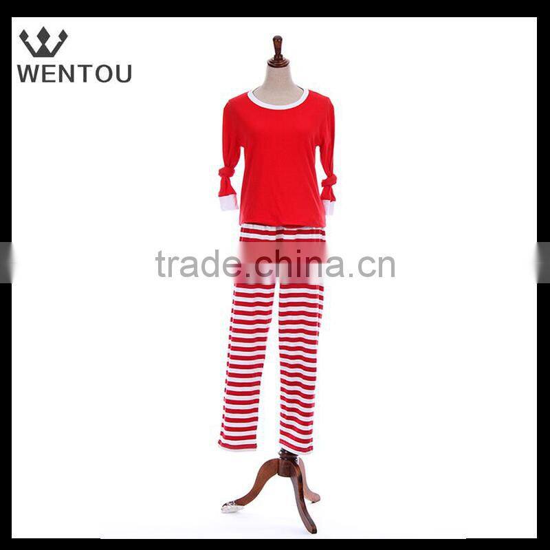 Wholesale cheap red Monogram Stripe Toddlers Christmas Pajamas