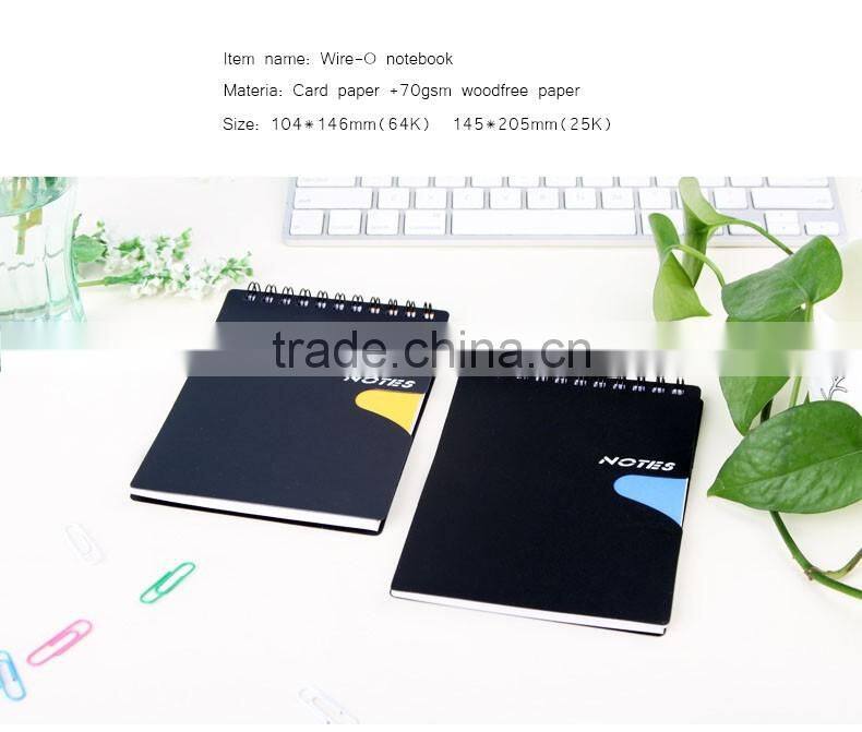 A6/64K,A5/25K blank notebook customizable wire-o memo pad