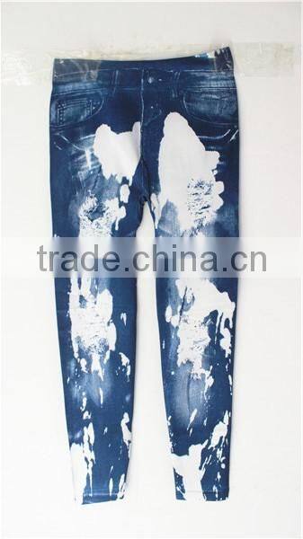 Sexy Women Leggings Jeans Look Jeggings Skinny Stretchy Pants Trousers