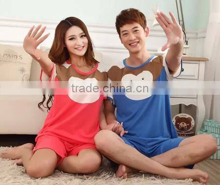2015 hot sale new style couple pajamas