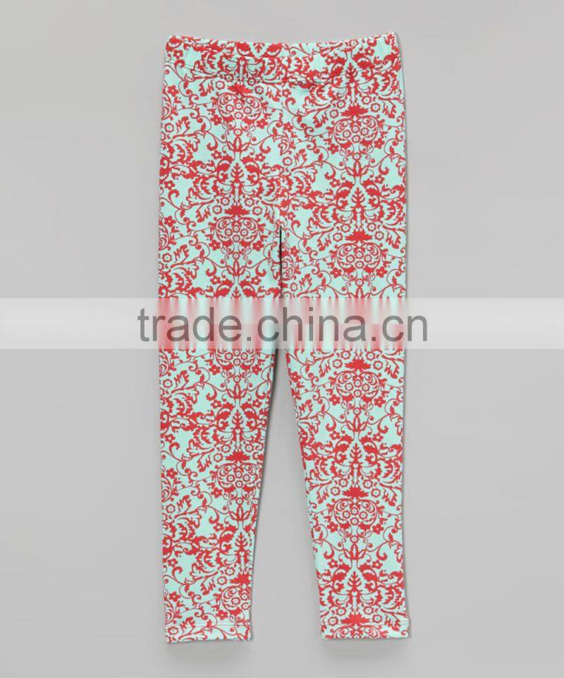 Fashion Girls Cranberry Holly Leggings Printed Girl Pants Casual Children Wear Z-PT80804-6