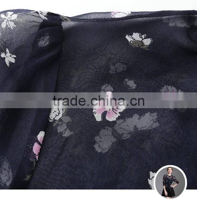 ladies black see-through silk elastic neck dress women's apparel