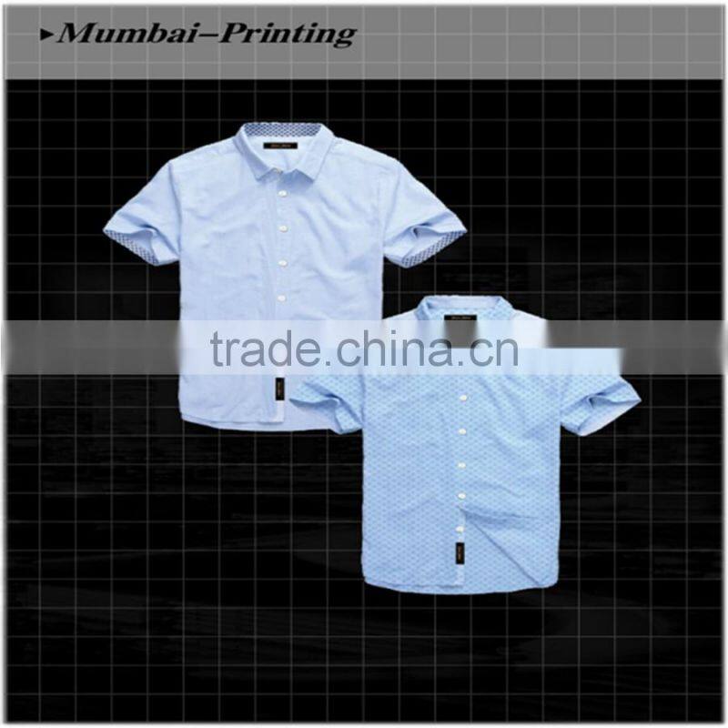 2016 fashion clothing floral digital print Silk Screen Custom Shirt