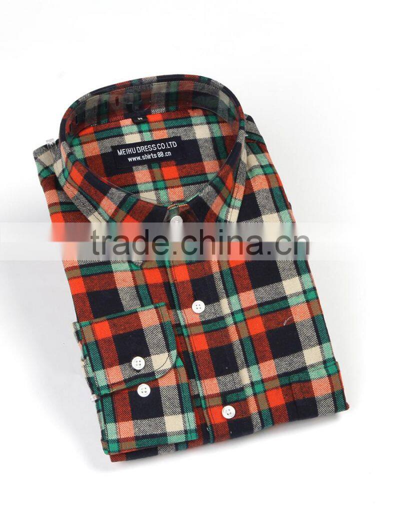new design regular long sleeve causal men shirt 100% cotton men check shirt