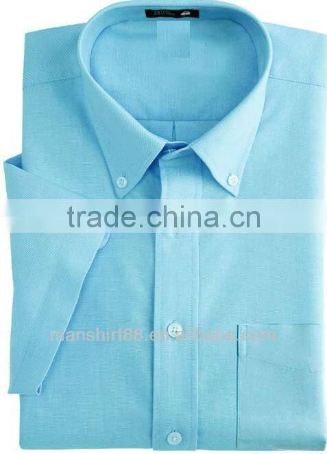 Custom mens button solid color down oxford casual shirt