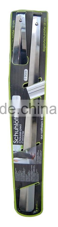 Daily use custom long handled shoe horn metal