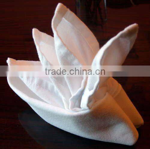 restaurant polyester table napkins for weddings 100% spun polyester napkins