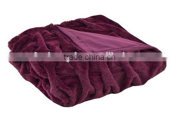 2016 new rabbit faux fur throw