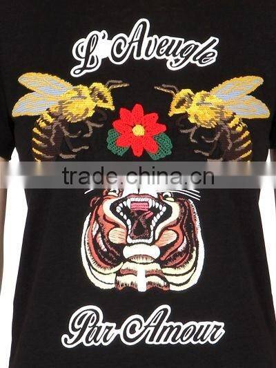 New Womens Cotton Silk Screen Printed T-Shirt Customize Ladies O neck Short Sleeve Printed T Shirts