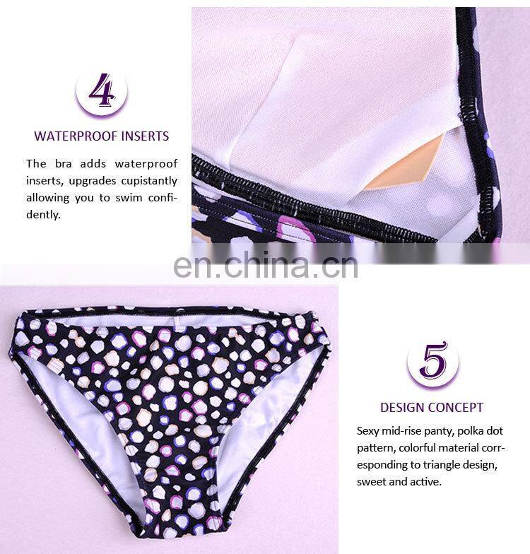 China Fashion Polyester Printed Cute Young Girl Bikini Kids Swimwear