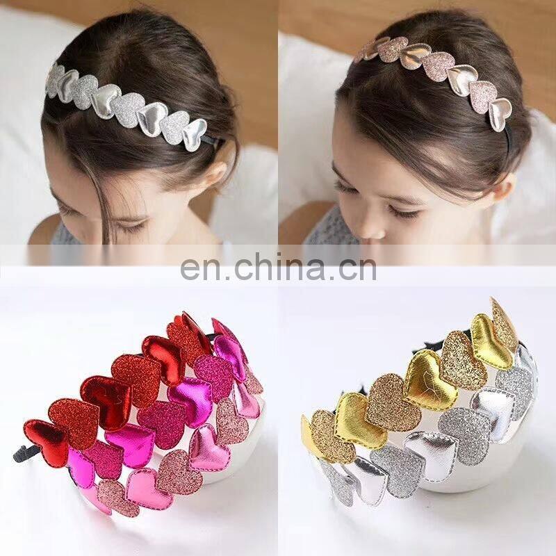 Amazon Hot sale cute sweat-heart plastic Headband for kids