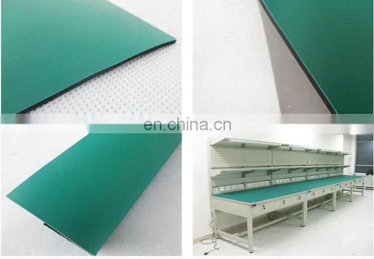 Hot sell 2 layer green esd rubber floor mat