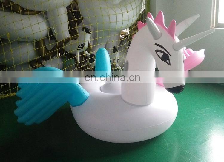 6P Giant Swimming Inflatable Pegasus Pink and Blue Wings Pool Float With EN71 Certification