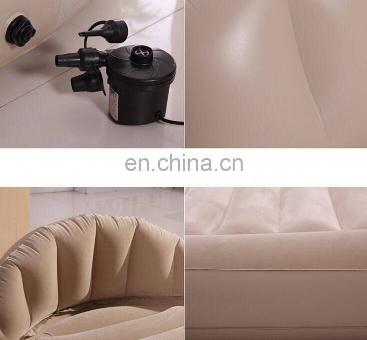 Hot sale inflatable flocked air bed, queen size bunk beds for sale