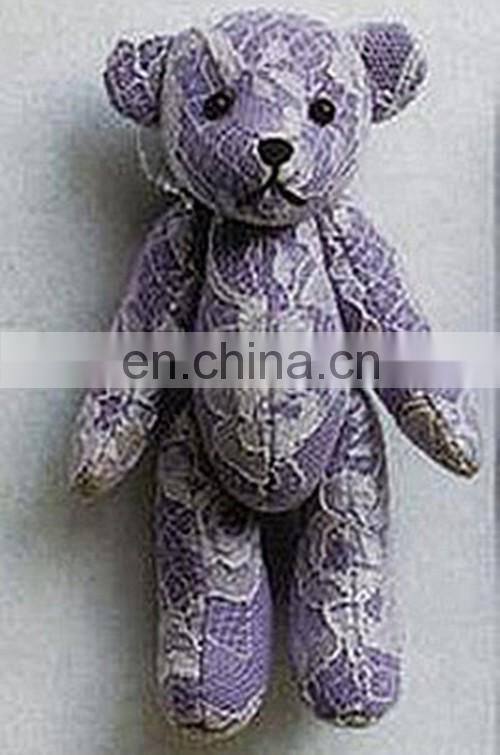 customized lace Teddy Bear movable mini animal plush stuff toys key bean chain