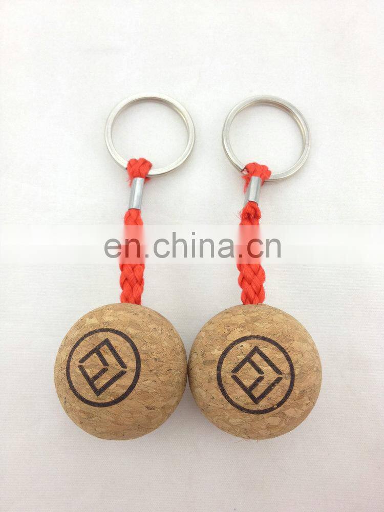 decorated custom cork floating keychain
