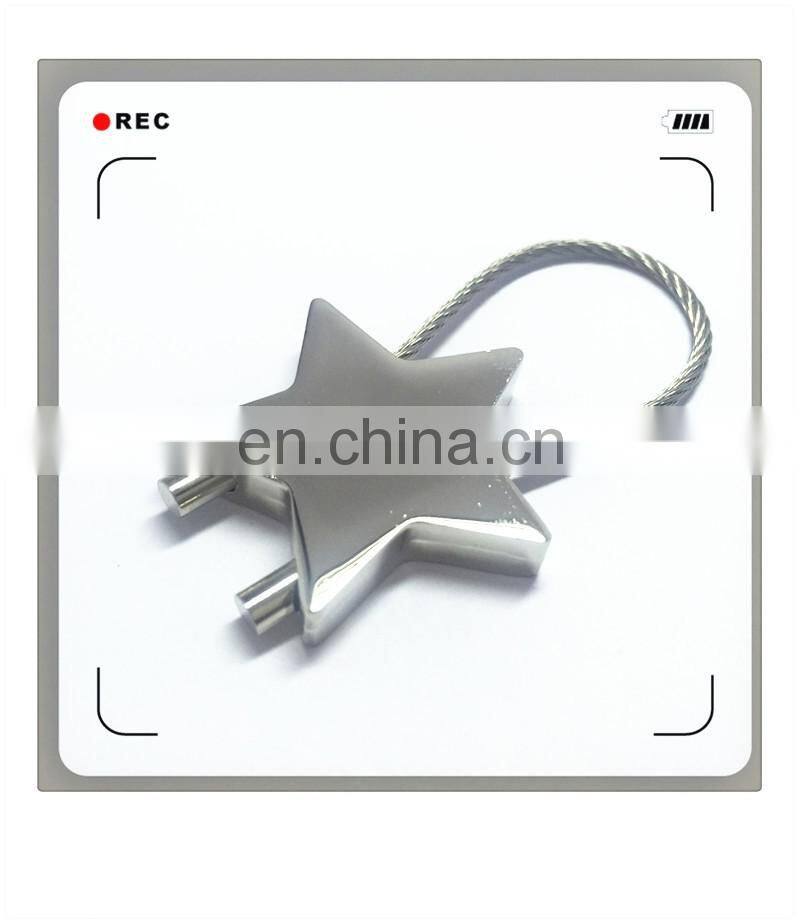 custom souvenirs lovely star shape metal keychain