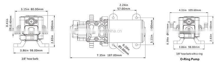 SEAFLO 12V DC 4.9LPM 100PSI Micro High Pressure Water Pump For Carpet Cleaning Machine