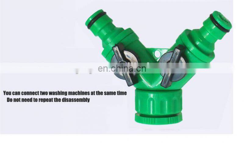 Three-way ball valve Water pipe quick connection Quick joint Garden joint Plastic three-fork quick-connect garden irrigation