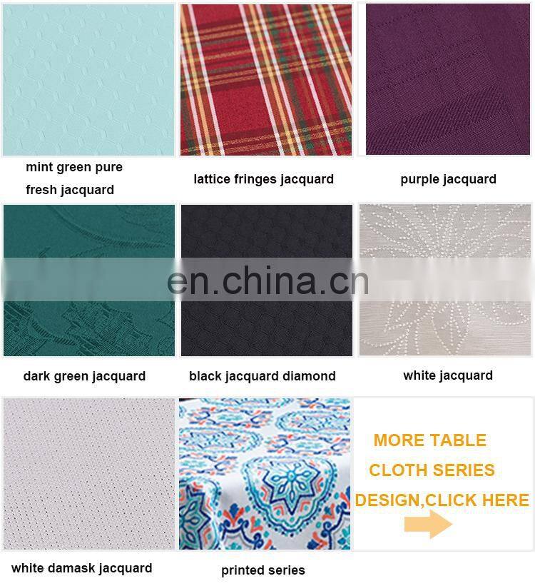 Custom paisley digital printing printed pattern polyester tablecloth table cloth for home decor