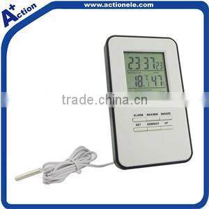 2014 new style digital thermometer hygrometer with desktop clock