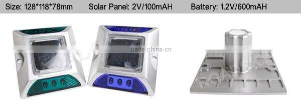 Square Red 6 LED 30 ton Outdoor LED Lighting Road Stud