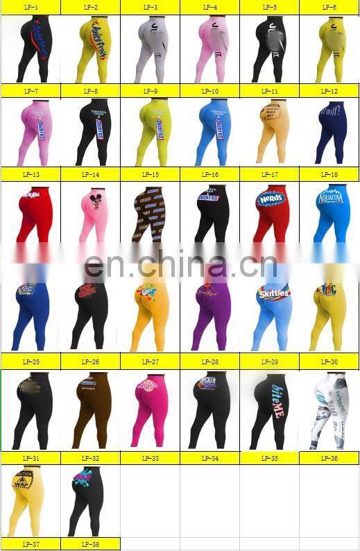 Fall clothing 2020 High Waisted Yoga Workout Long Pants Tight Butt leggings Candy Snack corn pants in womens