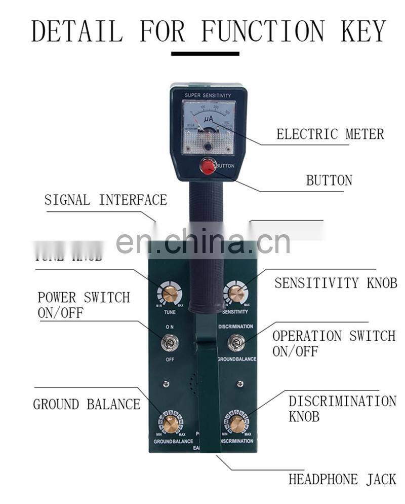 GS-6000 Mini Underground Metal Detector Treasure Machine w/Headphone Max Depth 8.5m LED Screen