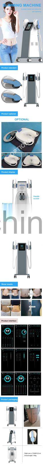 Electromagnetic waves electronic body relax muscle massage muscle stimulator with 2 handles