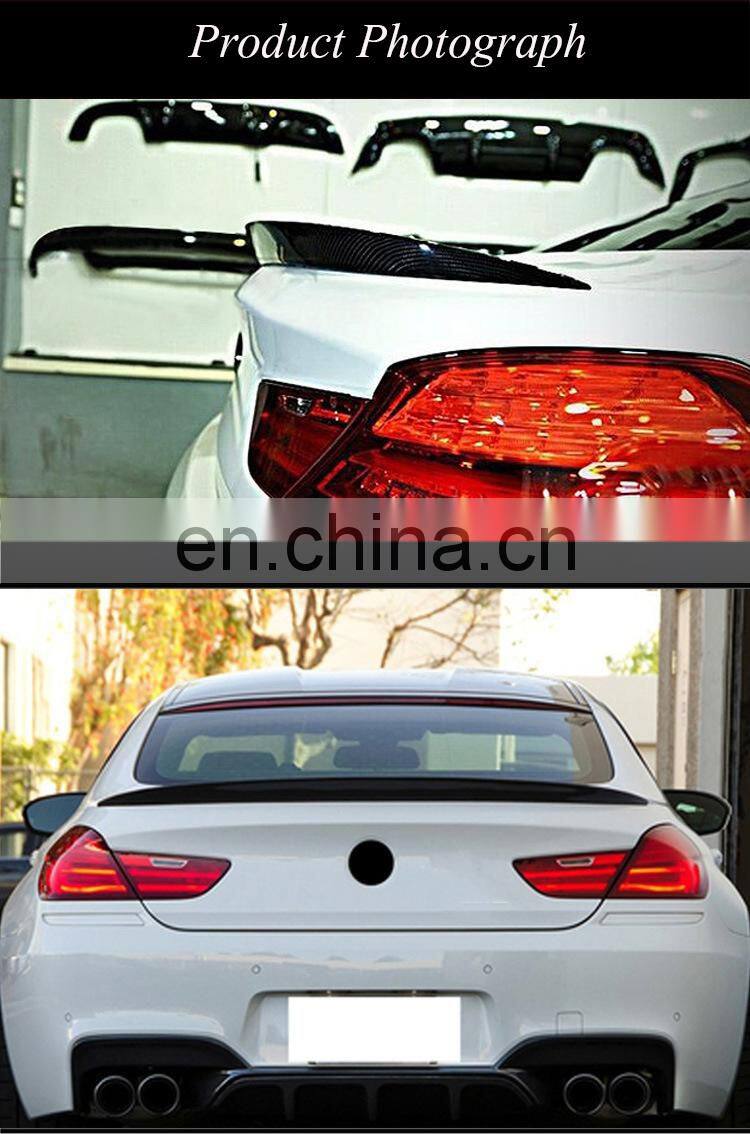 Runde F06 F12 P Style Auto Parts Carbon Fiber Rear Spoiler Wing for 2010-2016 BMW 6 Series F06 F12 spoiler