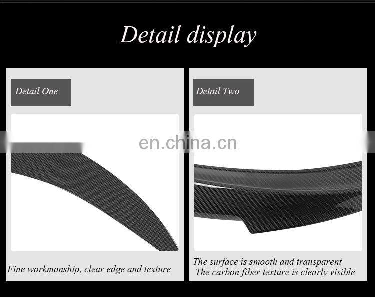 Runde Auto Parts High Quality V Style Carbon Fiber Rear Spoiler Wing for 2011-2020 BMW 6 Series F06 F12 Spoiler
