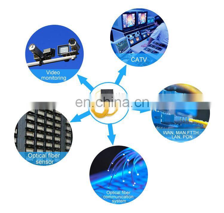 FTTH Mini Type 1:2 SC APC 1x2 way Steel Tube  FBT Unbalanced Splitter