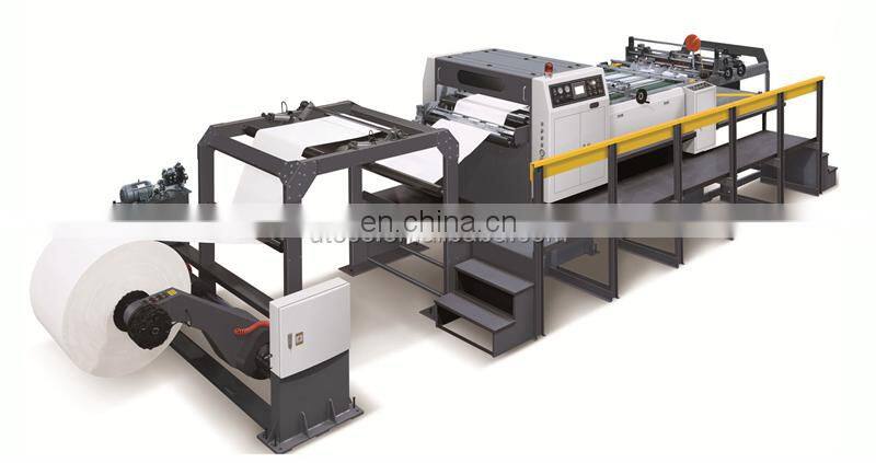 UCM1400 Two Reel Automatic Paper Crosscutting Machine Web Roll Cutter with Rotary Blade
