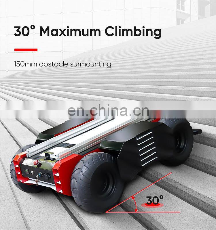 Hot selling cool outlook visually designed AVT-ZW10 wheeled robot chassis stair climbing transportation robot