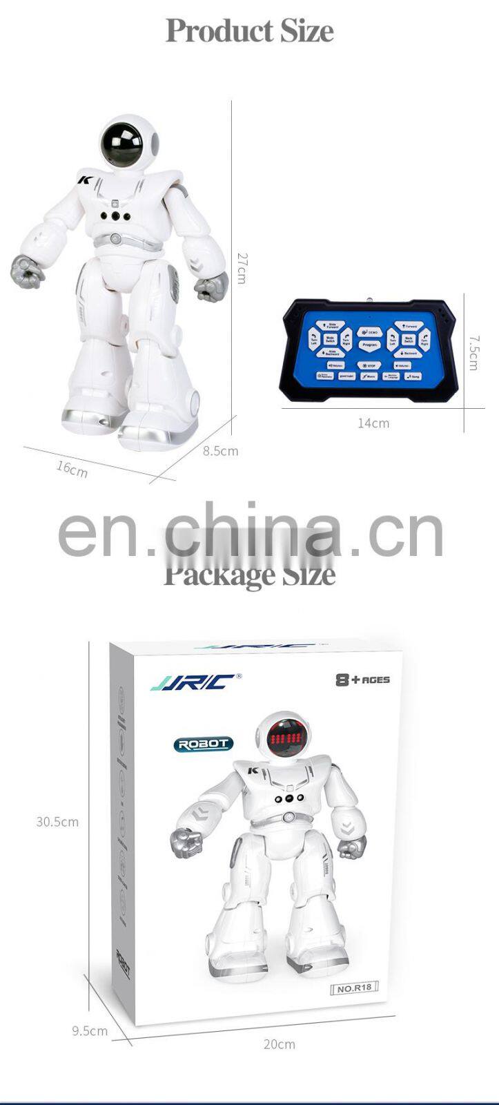 HOT JJRC R18 RC Robot Gesture Sensor Intelligent Programming Automatic Presentation Robot RC Toys with Music