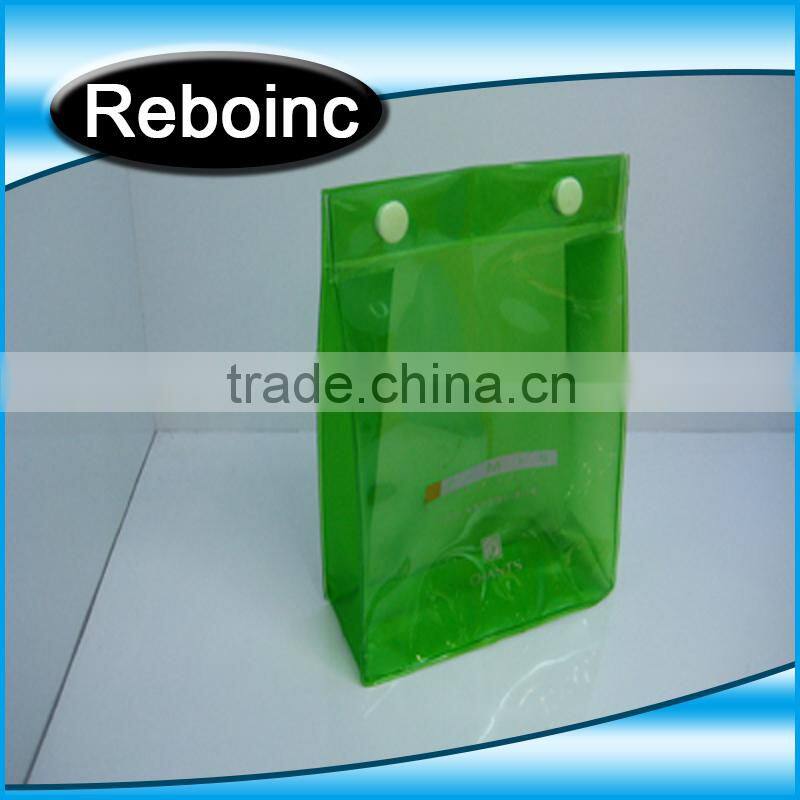 High quality pvc button makeup bag with customized logo XYL-C004