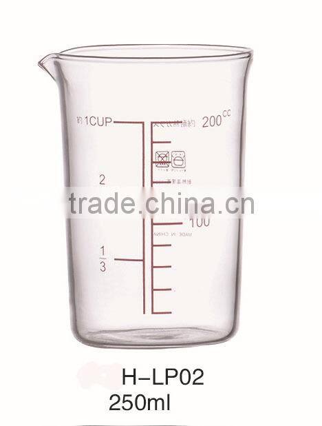 CE/EU/FDA/SGS/LFGB HIGH QUALITY DOUBLE WALL GLASS /DOUBLE WALL MEASURING CUPS WITH HANDLE/DOUBLE WALL GLASS CUP